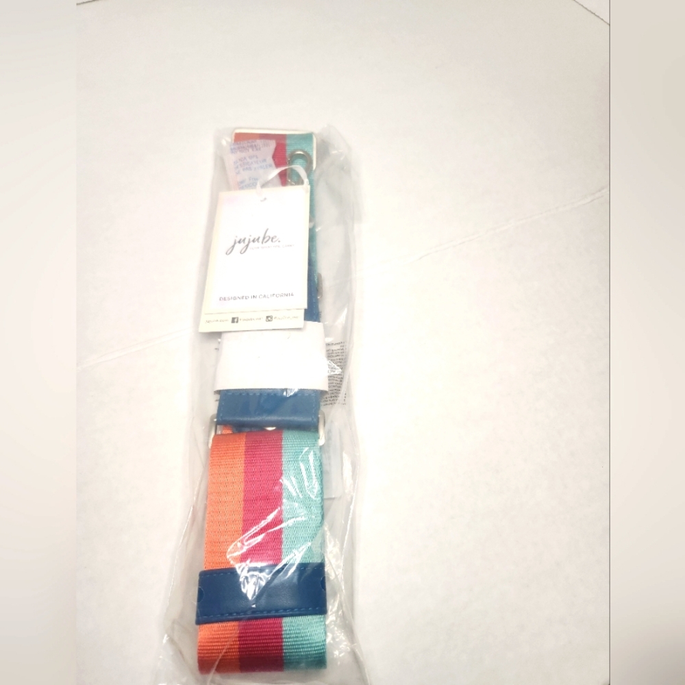 JuJuBe Bag Accessory Woven Strap - TEAL, ORANGE, RED